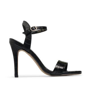 Sandalia de tacón ALEMI con textura cocodrilo