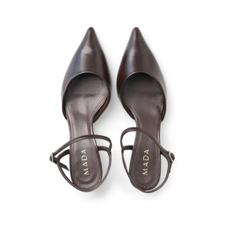 Tacón kitten BURNT semi abierto acabado en punta