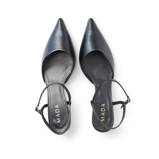 Tacón kitten BURNT semi abierto acabado en punta