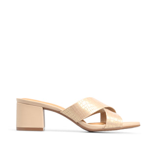 Sandalia CHIP con tiras cruzadas acabado cocodrilo