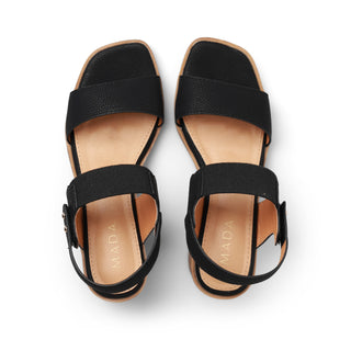 Sandalia de tacón CIA con acabado tipo madera