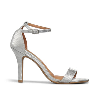 Sandalia de tacón DIANE con estampado metálico