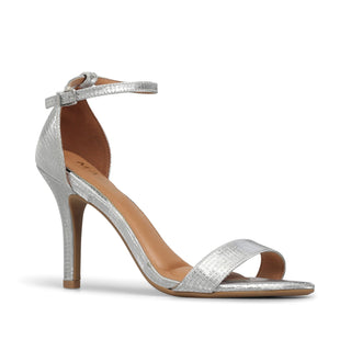 Sandalia de tacón DIANE con estampado metálico