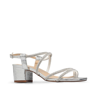 Sandalia de tacón IRALI con tiras cubiertas de pedrería