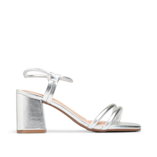 Sandalia LUCRECIA con tiras dobles brillantes