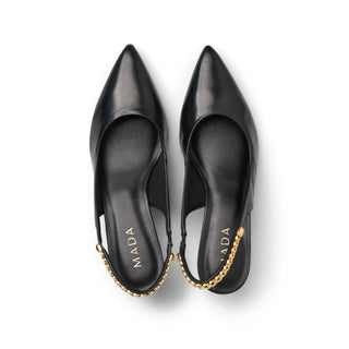 Tacón destalonado de piel MINSK con cadena