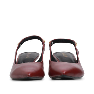 Tacón destalonado de piel MINSK con cadena