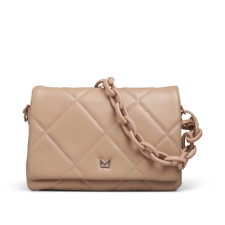 Bolsa Crossbody OSMENA acolchada de rombos con cadena