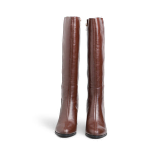Bota alta STORM con tacón grueso efecto madera