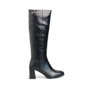 Bota alta STORM con tacón grueso efecto madera