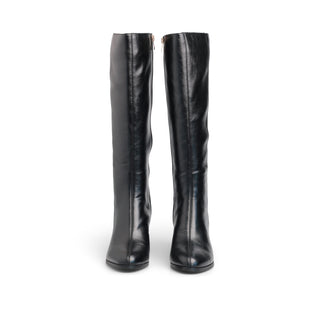 Bota alta STORM con tacón grueso efecto madera
