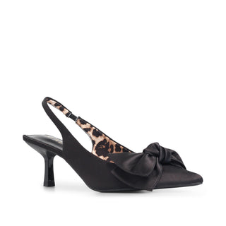 Tacón animal print WILD con detalle de moño en la punta