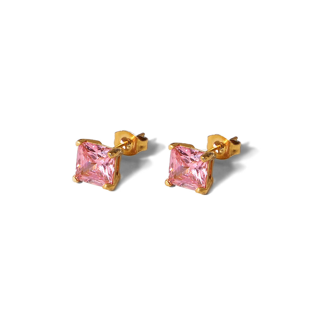ARETES PEQUEÑOS DE CRISTAL DE COLOR – MADA