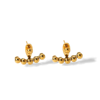 ARETES DE DOS NIVELES EN DORADO