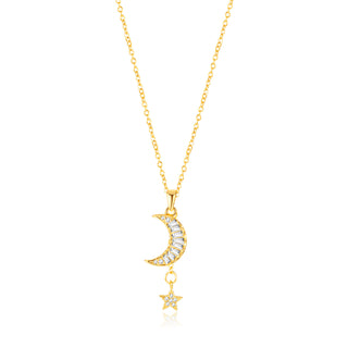 COLLAR CON DIJE LUNA Y ESTRELLA