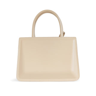 Bolsa satchel lisa AGATHA con doble asa y colgante decorativo