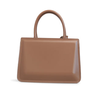 Bolsa satchel lisa AGATHA con doble asa y colgante decorativo