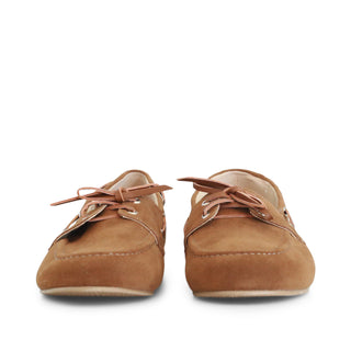 MOCASINES AMARA CON ACABADO GAMUZA Y PIEL.
