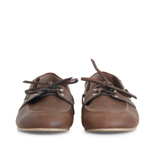 MOCASINES AMARA CON ACABADO GAMUZA Y PIEL.