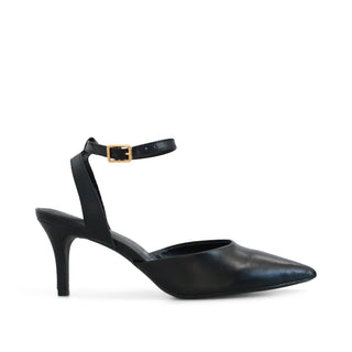 TACÓN DESTALONADO DE PIEL AMELLIE DE ESTAMPADO ANIMAL PRINT