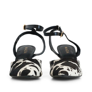 TACÓN DESTALONADO DE PIEL AMELLIE DE ESTAMPADO ANIMAL PRINT