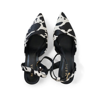 TACÓN DESTALONADO DE PIEL AMELLIE DE ESTAMPADO ANIMAL PRINT