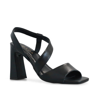 SANDALIA DE PIEL CARIBE CON CINTA SOBRE EL EMPEINE