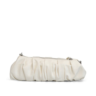 Bolsa baguette fruncida CASSIS con asa de perlas