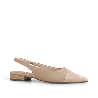 TACÓN DESTALONADO CEREZA CON PUNTA DE CHAROL