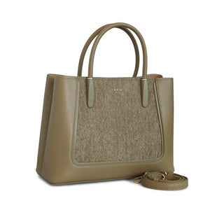 Bolsa CONDESA en combinación de materiales con doble asa