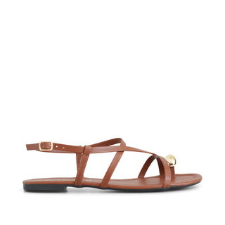 SANDALIA DE PISO COSTELA CON DETALLE DORADO