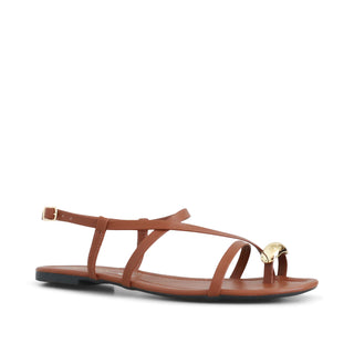 SANDALIA DE PISO COSTELA CON DETALLE DORADO