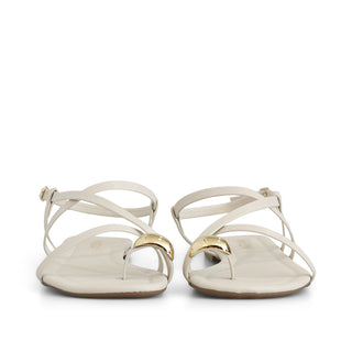 SANDALIA DE PISO COSTELA CON DETALLE DORADO