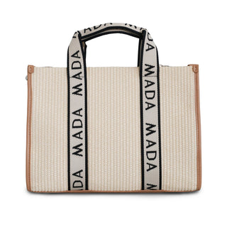Bolsa con diseño tejido DONATELLA tipo rafia