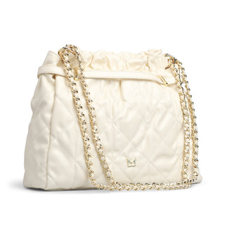 Bolsa crossbody acolchada DUNA con correa de cadena