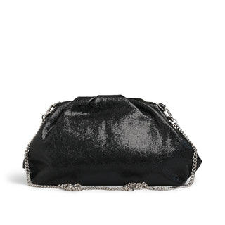 Clutch fruncido ESFERA con acabado metálico brillante