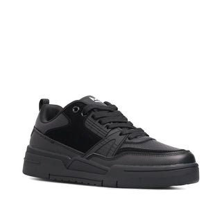 Tenis blanco básico FLOW en combinación de texturas