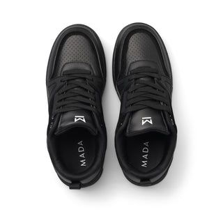 Tenis blanco básico FLOW en combinación de texturas