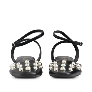 Tacón de piel GLAZE con detalle de estoperoles