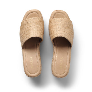 SANDALIA DE PLATAFORMA HESTIA CON ACABADO EN YUTE