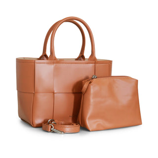 Bolsa tote con doble asa JIMENA de diseño trenzado