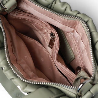 Bolsa hobo de efecto fruncido LORETTA con cinturon de hebillas