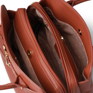 Bolsa satchel MARGARITA con cierre de mosquetón