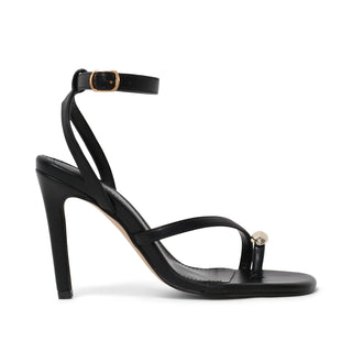 SANDALIA DE TACÓN MARSHA CON DETALLE DORADO
