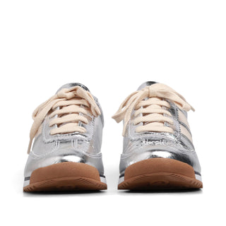 Tenis de piel MERRY con efecto metalizado