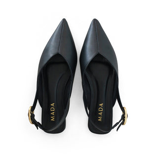 ZAPATO DESTALONADO MIRELLA CON AJUSTE DE HEBILLA DORADA