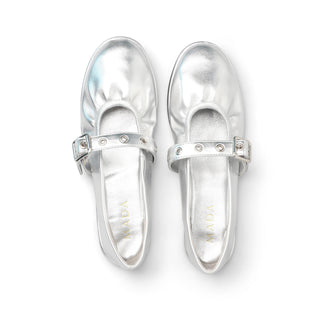 Balerina de diseño fruncido MIST con tira delantera de hebilla