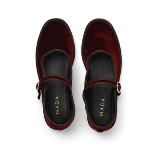 Balerina NABY de terciopelo con tira ajustable