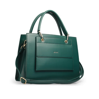 Bolsa tote OBSIDIANA con acabado de piel brillante