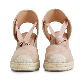 ALPARGATA DE PLATAFORMA OLIVA CON AJUSTE DE CINTAS